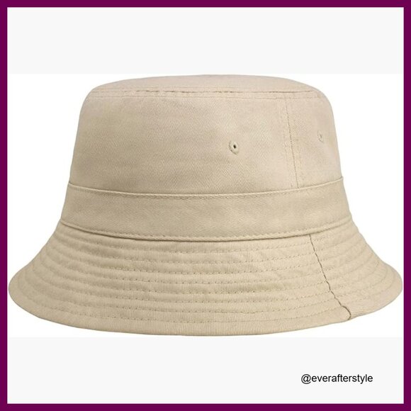 Cotton Bucket Hat with Adjustable Hook and Loop Strap for Sun Protection main image 4